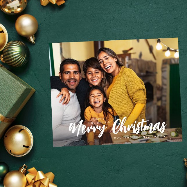 Haushalt Frohe Weihnachten Minimalistisches H Foto Flyer (Von Creator hochgeladen)