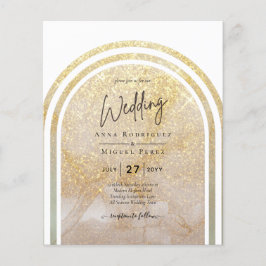 HAUSHALT Glitzer Arch Modern Wedding Flyer