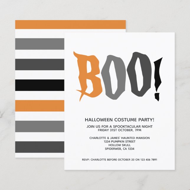 HAUSHALT Halloween Boo Personalisiert Spooktacular (Vorne/Hinten)