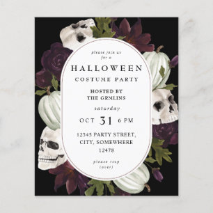 Haushalt Halloween Lila Party Flyer