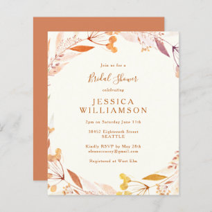 Haushalt Herbst Floral Watercolor Boho Brautparty