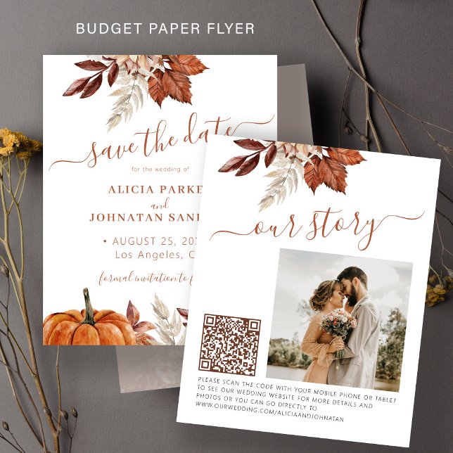 Haushalt Herbst Hochzeit im Herbst Foto QR Save th Flyer (Von Creator hochgeladen)