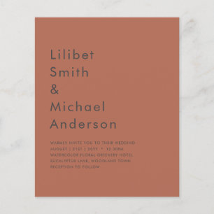 HAUSHALT Hochzeit Terracotta Monochrome Flyer