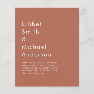 HAUSHALT Hochzeit Terracotta Monochrome Flyer