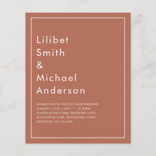 HAUSHALT Hochzeit Terracotta Monochrome Flyer