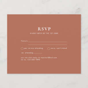 HAUSHALT Hochzeit Terracotta Monochrome Flyer