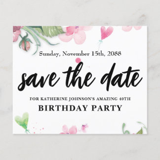 Haushalt, hübscher Geburtstag Save the Date