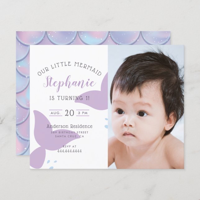 Haushalt im Rahmen der Sea Mermaid Birthday Party (Vorne/Hinten)