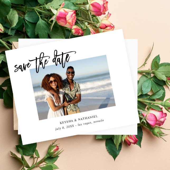 Haushalt Kalligrafie Uno Foto Save the Date (Von Creator hochgeladen)