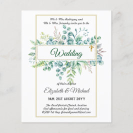 Haushalt KATHOLIC Christlich WEDDING Greenery bitt Flyer