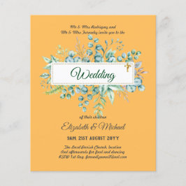 Haushalt KATHOLIC Christlich WEDDING Greenery bitt Flyer