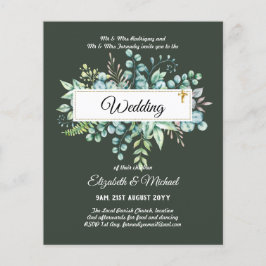 Haushalt KATHOLIC Christlich WEDDING Greenery bitt Flyer