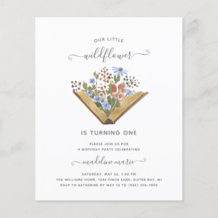 HAUSHALT Kleine Wildblume, die 1 Geburtstagspartei