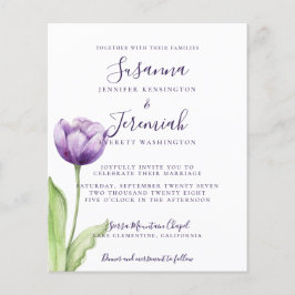 HAUSHALT Minimalistisch Tief Lila Single Tulip Wed