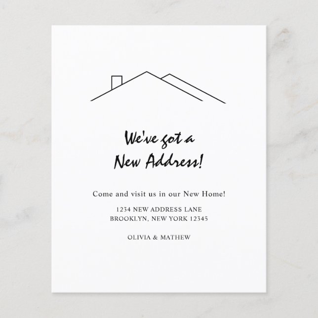 HAUSHALT Minimalistisch Wir haben eine neue Adress (Vorderseite)