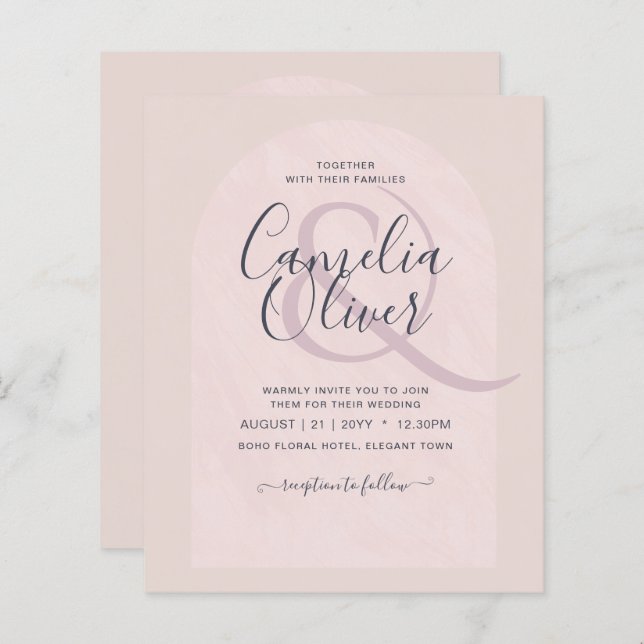 HAUSHALT Moderne Typografie Arch Minimalistische H (Vorne/Hinten)