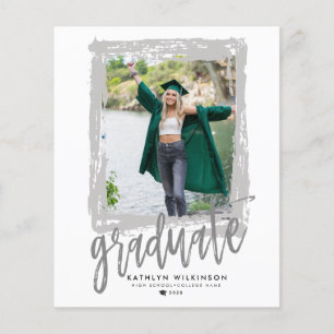 HAUSHALT Moderner Pinsel Silber 2 Foto Grad Einlad Flyer