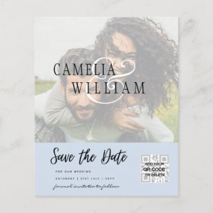 HAUSHALT Modernes FOTO Save the Date QR-CODE-UAWG Flyer