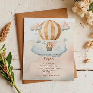 HAUSHALT Niedlicher Tiger Heißluftballon 1. Geburt