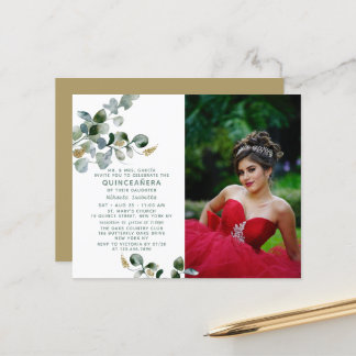 Haushalt Quinceañera Eukalyptus Floral Foto