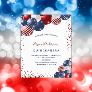 Haushalt Quinceanera patriotische Party Einladung