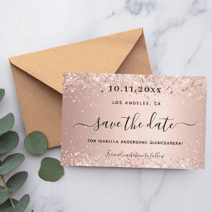 Haushalt Quinceanera Rose Gold Save the Date