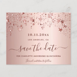 Haushalt Quinceanera Rose Goldrot Save the Date