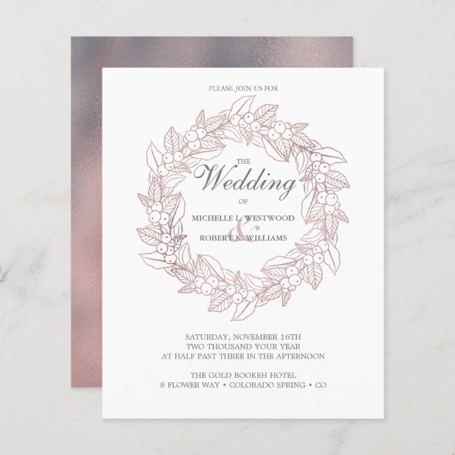 HAUSHALT Romantische Elegante Rose Goldmedaille Ho (Vorne/Hinten)