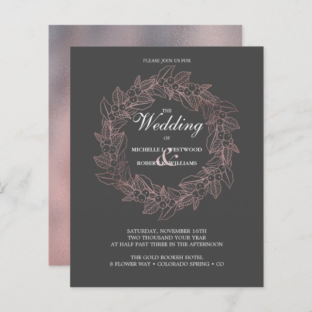 HAUSHALT Romantische Elegante Rose Goldmedaille Ho (Vorne/Hinten)