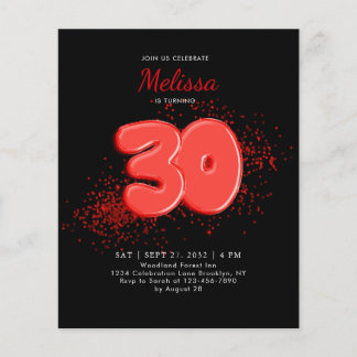 HAUSHALT Roter Schwarzer Balken Confetti Erwachsen