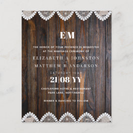 HAUSHALT Rustikale Holzereihen Einladung