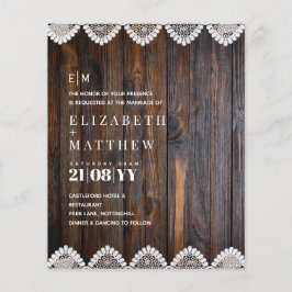 HAUSHALT Rustikale Holzereihen Einladung