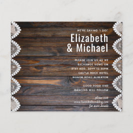 HAUSHALT Rustikale Holzereihen Einladung