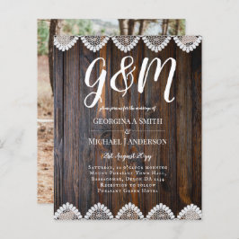 HAUSHALT Rustikale Holzereihen Einladung