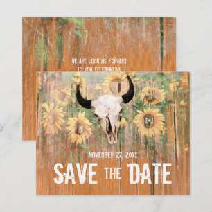 Haushalt Rustikale Sonnenblumen Bull Skull Save th