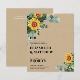 HAUSHALT Rustikale Sonnenblumen Moderne Hochzeit v