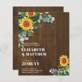 HAUSHALT Rustikale Sonnenblumen Moderne Hochzeit v