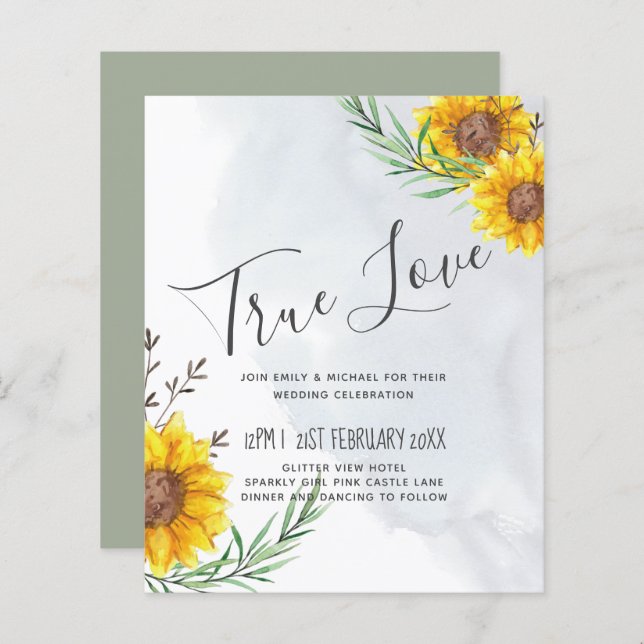 HAUSHALT Rustikale Sonnenblumen Olivenöl Blätter H (Vorne/Hinten)