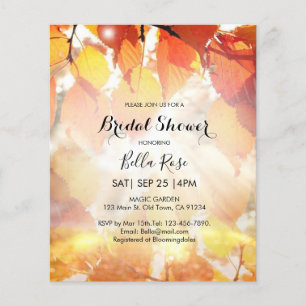 Haushalt Rustikales Herbstfallen Brautparty einlad