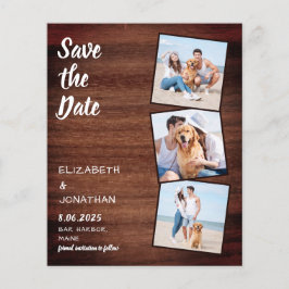 Haushalt Rustikales Holz Save the Date Fotos Hochz
