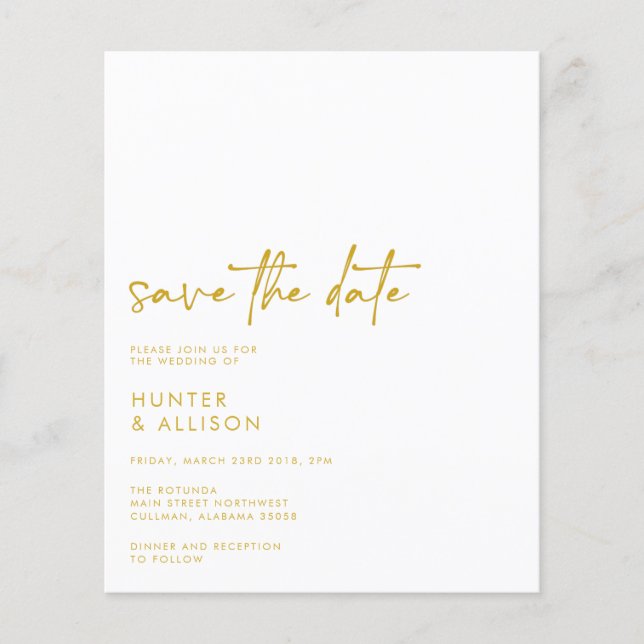 HAUSHALT Save the Date Einladung Flyer (Vorne)