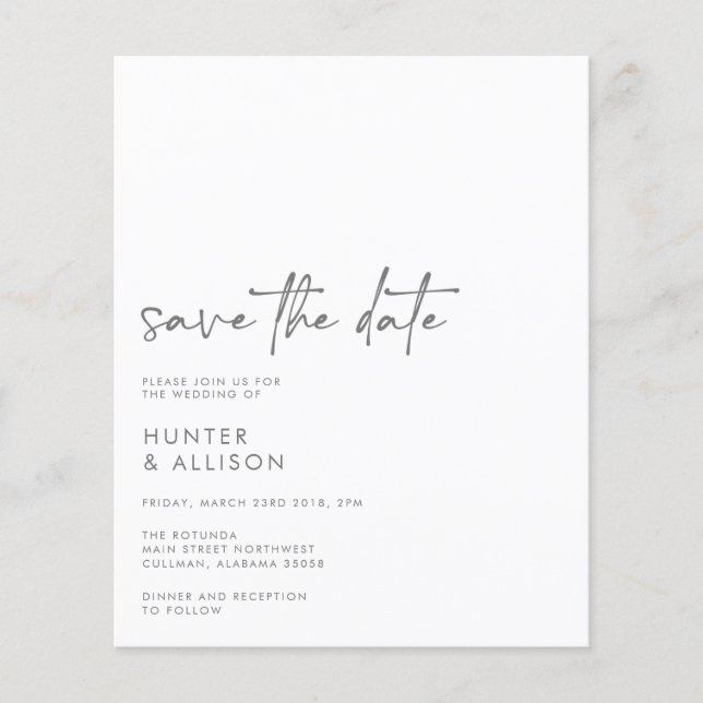 HAUSHALT Save the Date Einladung Flyer (Vorne)