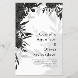 HAUSHALT Schwarze Rose Elegante White Wedding Einl Flyer