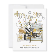 HAUSHALT Schwarzes Gold Glitzer Skript glücklich N