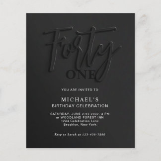 HAUSHALT Schwarzes Skript 40. Erwachsene Geburtsta