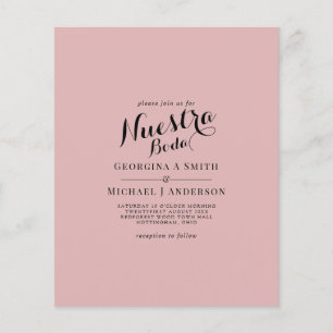 HAUSHALT Spanisch Hochzeit zweisprachige Boda Wedd Flyer