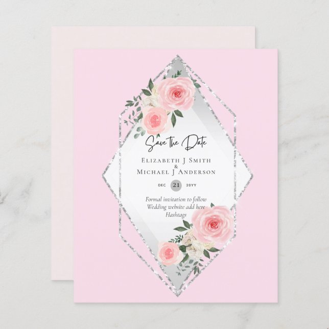 HAUSHALT SPAREN DIE DATEN - Rosa Rosen (Vorne/Hinten)