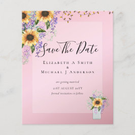 HAUSHALT SPAREN DIE DATEN Rustikale Sonnenblumen L Flyer