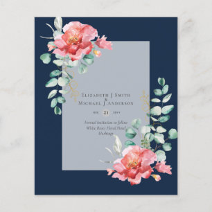 HAUSHALT SPAREN DIE DATEN - Weiße Rosen Blumenbeet Flyer