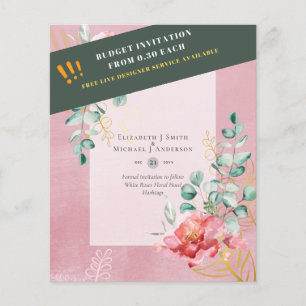 HAUSHALT SPAREN DIE DATEN - Weiße Rosen Blumenbeet Flyer